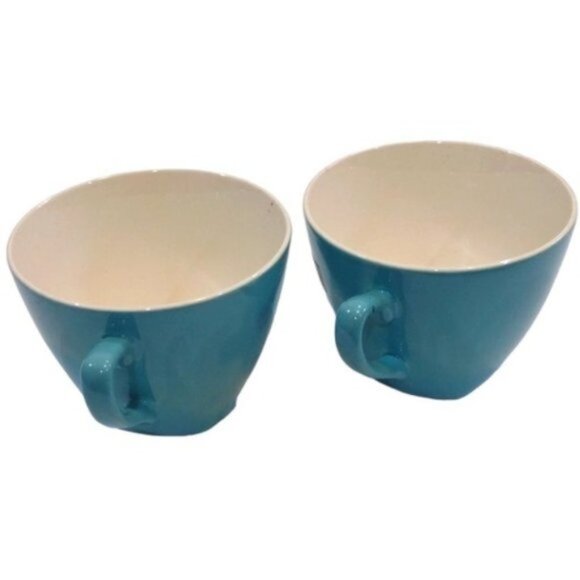 Vintage Set of 2 Midwinter 'Quite Contrary' Coffee Cups &‎ Saucers 1950s Retro - Picture 7 of 11